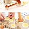 1pc Kitchen Gadgets Wood Egg Tart Pusher Double Side Tart Tamper Pastry Pusher Wooden Egg Tart Mold For Eggtart Mold Baking Cake Kitchen Tools