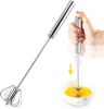 Semi-Automatic Egg Whisk Hand Push Egg Beater Stainless Steel Blender Mixer Whis