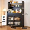 JoybosÂ® Freestanding Kitchen Pantry Storage Cabinet with Pegboard Wall