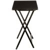 Black 5-Piece Folding TV Tray Table Set, 19 x 15 x 26 Inch