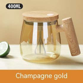 400ML Self Stirring Coffee Mug  Electric Mixing Glass Coffee CupHigh Speed Fast Automatic Coffee Cup For Gyms Dining Room Kitchen Gadgets (Option: Champagne Gold-400ml)