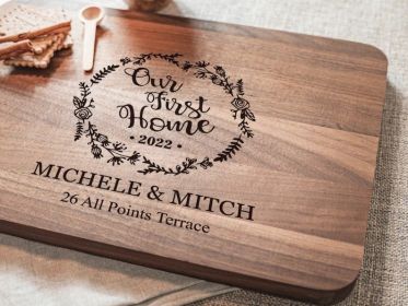 Make A Personalized Wooden Cutting Board (Option: Walnut wood-25x38cm)