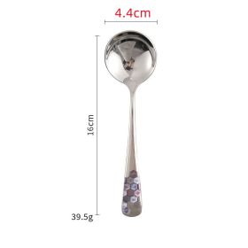 Stainless Steel Creative And Minimalist Household Soup Spoon (Option: Natural gap hexagonal)