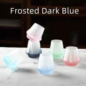 Flame Mount Coffee Cup Glass (Option: Frosted Dark Blue)