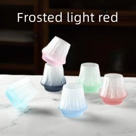 Flame Mount Coffee Cup Glass (Option: Frosted light red)