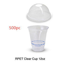 Milk Tea Coffee Cold Drink Plastic Cup (Option: 12oz-Half round lid-500PCS)