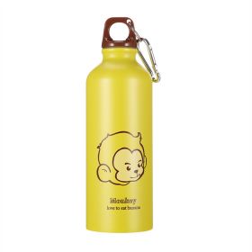 Stainless Steel Sports Kettle For Children (Option: Yellow monkey-500ml)