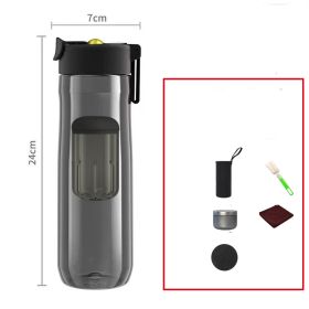 Fashion Magnetic Plastic Mug Tea Water Separation (Option: Grey-1200ml)