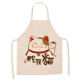 Cartoon Cat Digital Printing Sleeveless Apron (Option: W02316-68x55cm)