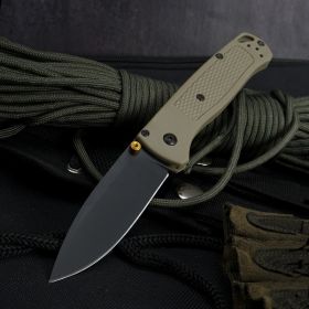 Outdoor Small Survival Folding Knife (Option: Green-Full edge)