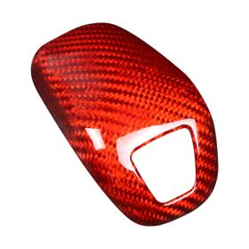 Car Gear Head Gear Head Real Carbon Fiber Decoration Frame (Color: Red)