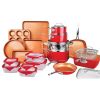 32 Piece Cookware Set, Bakeware and Food Storage Set, Nonstick Pots and Pans