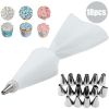 8/10/18PCS Silicone Pastry Bag Tips Kitchen Cake Icing Piping Cream Cake Decorating Tools Reusable Pastry Bags Nozzle Set