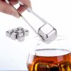 Stainless Steel Ice Cubes Reusable Chilling Stones For Whiskey Wine Keep Your Drink Cold Longer Chilling Party Bar Tool