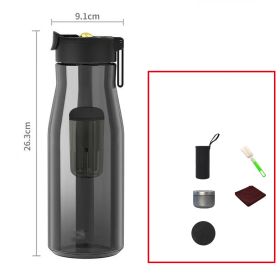 Fashion Magnetic Plastic Mug Tea Water Separation (Option: Grey-800ml)