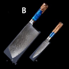 Damascus Restaurant Commercial Professional Kitchen Knife Set (Option: 2pcs B)