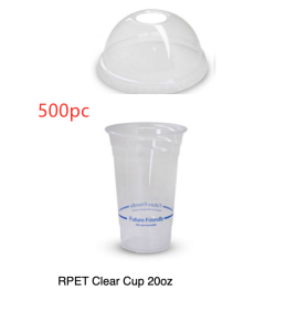 Milk Tea Coffee Cold Drink Plastic Cup (Option: 20oz-Half round lid-500PCS)